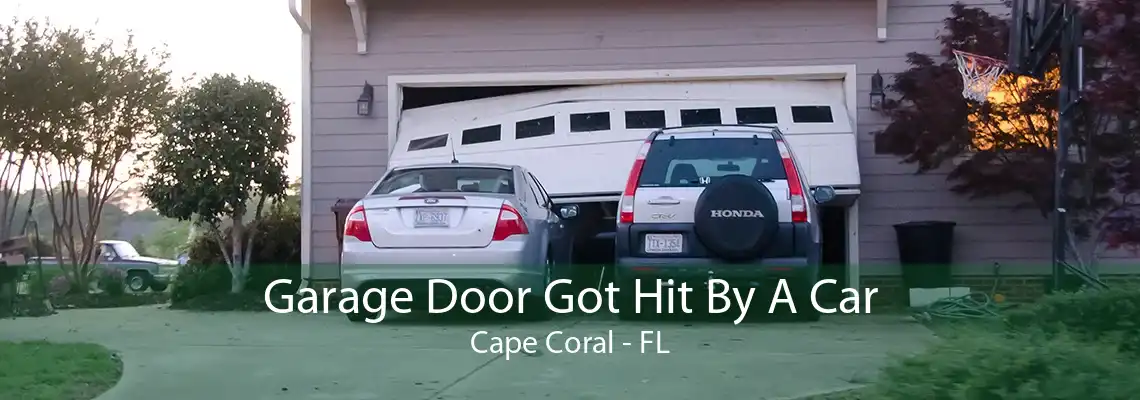 Garage Door Got Hit By A Car Cape Coral - FL