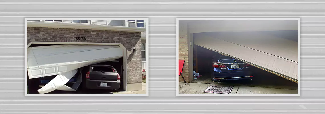 Repair Commercial Garage Door Got Hit By A Car in Cape Coral, Florida